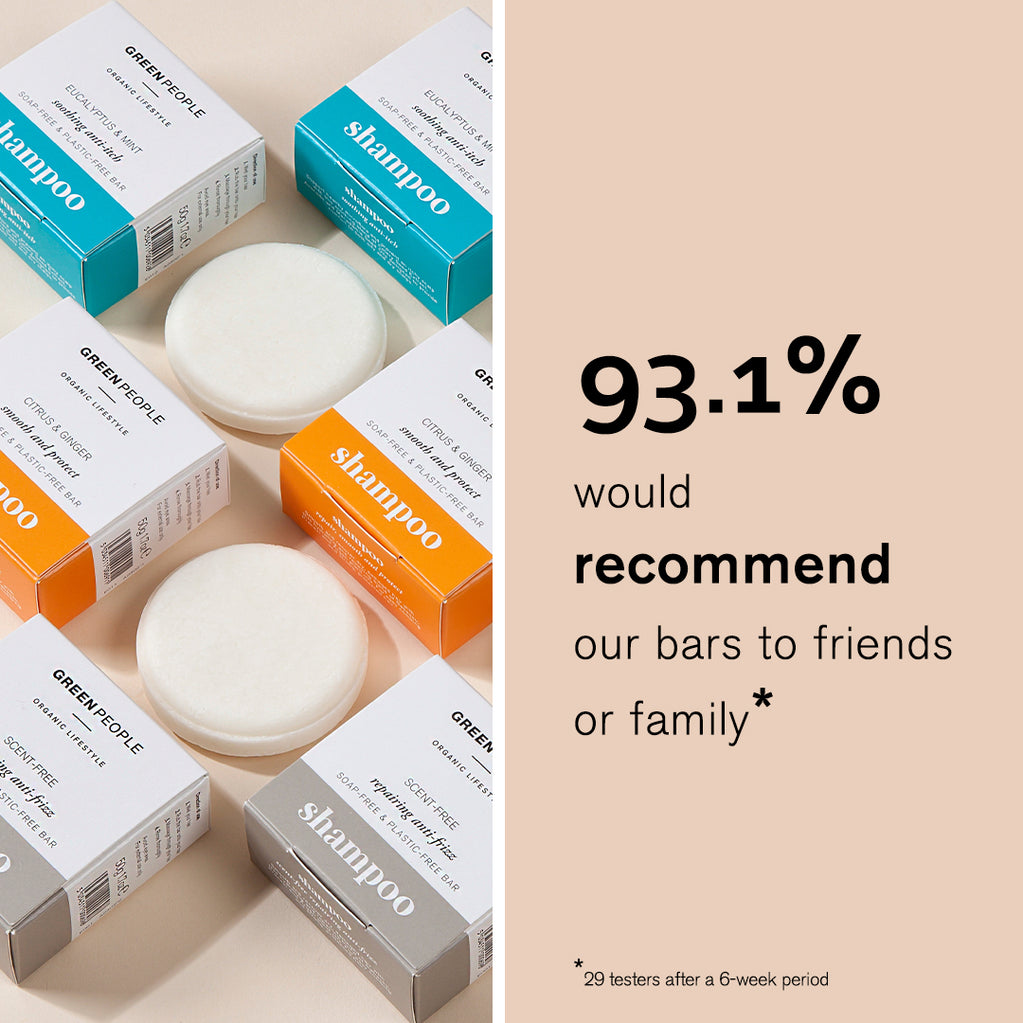 green people eucalyptus & mint shampoo bar 93% would recommend