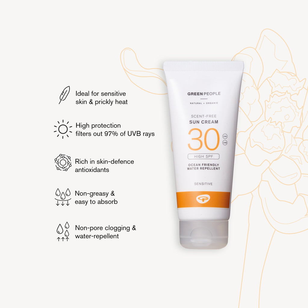 scent free SPF 30 100ml bottle
