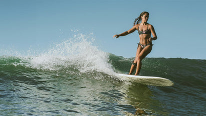Woman surfing
